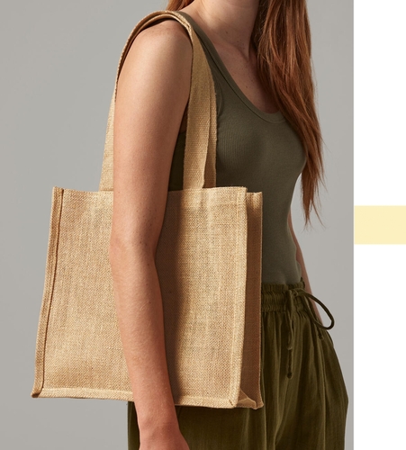 Westford Mill Jute Beutel Einkaufstasche Compact Tote Bag 10L W406 NEU