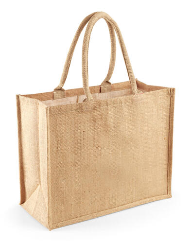 Westford Mill Classic Jute Beutel Tasche Kontrast 21L Shopper W407 NEU 