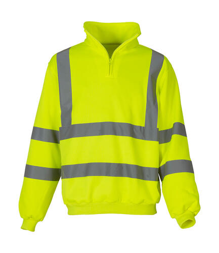 Yoko Sicherheitskleidung Hi Vis 1/4 Zip Sweatshirt Klasse 3 Reflektor HVK06 NEU 