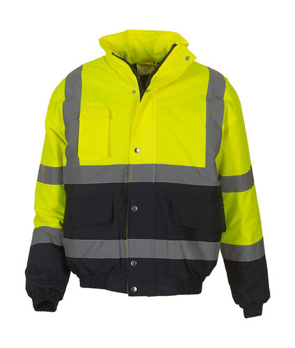 Yoko Herren Sicherheits Bomber Jacke Reflektor S-3XL Hi-Vis HVP218 NEU 