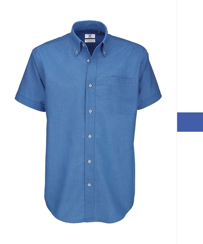 B&C Herren kurzarm Hemd Business in den Gren S - 6XL Oxford SSL SMO02 NEU
