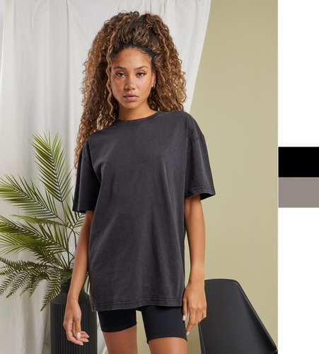 Ladies Oversized Acid Wash