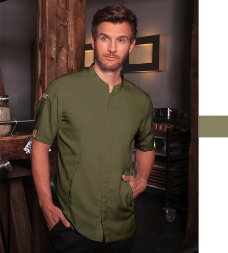 Short-Sleeve Chef Jacket Green-Generation