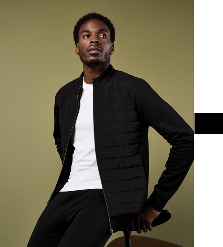 Regular Fit Quilted Full Zip Sweatshirt