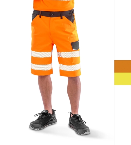 Result Recycled Stretch Safety Shorts R519X Damen Herren Hose Arbeitskleidung