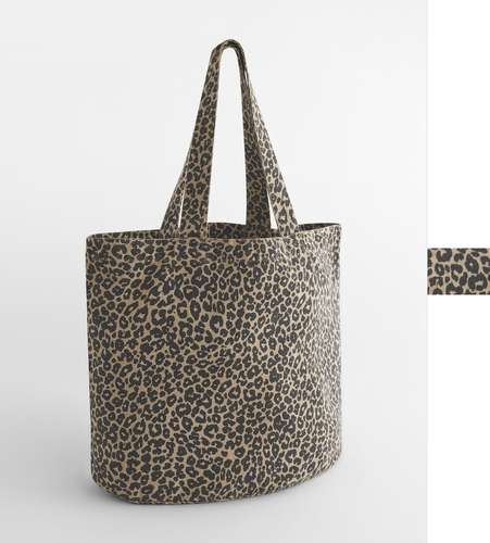 Leopard Print Canvas Shopper
