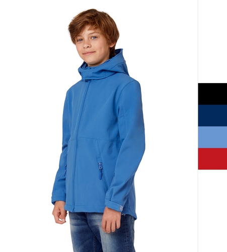 B&C Kinder Softshelljacke Kapuze wasserdicht & atmungsaktiv Kids JK969 NEU
