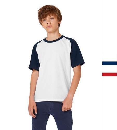B&C Kinder T-Shirt Baumwolle einlaufvorbehandelt TK350 Baseball Kids NEU