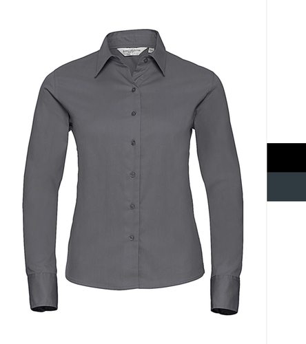 Russell Europe Damen langarm Bluse XS - 2XL in 6 Farben Baumwolle R-916F-0 NEU