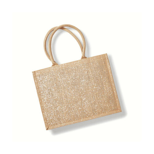 Westford Mill Geschenkbeutel Geschenk Promo Shimmer Jute Big Shopper W437 NEU 