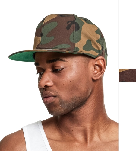 Yupoong Classic Snapback Cap Camoflage 6-teilig Klassisch flacher Schirm 6089