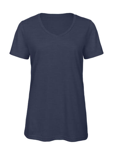 B&C Damen V-Neck T-Shirt weich Triblend Single Jersey bedruckbar TW058 NEU 