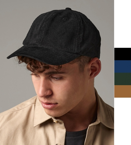 Beechfield Herren Retro Cord Cap Heritage Klemmverschluss Schwei�band B682 NEU