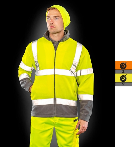 Result Herren Sicherheit Fleecejacke Workguard ISO Safety Microfleece R329X NEU