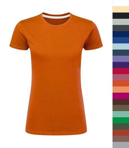 SG Damen T-Shirt Single Jersey Perfect Print Tagless Tee Baumwolle XS-2XL NEU