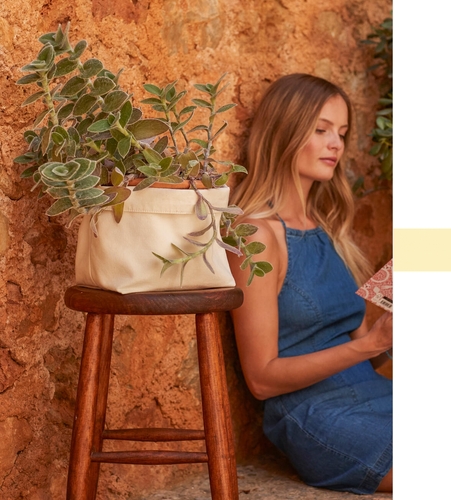 Westford Mill Reversible Canvas Organiser Bag Brotkorb Bad Utensilien W572 NEU