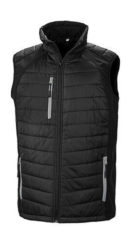 Result Black Unisex SteppwesteCompass Padded Softshell Gilet Bodywarmer R238X 