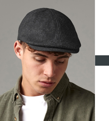 Beechfield Unisex geftterte Melton Wool Ivy Cap umettikettierbar B623 NEU