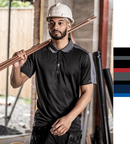 Regatta Herren Contrast Coolweave Basic Poloshirt Schnelltrocknend TRS174 NEU