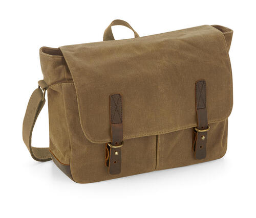 Quadra Heritage Waxed Canvas Messenger QD653 Tasche NEU 