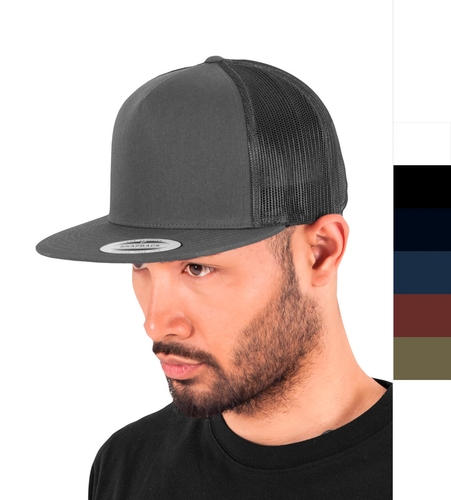 Yupoong klassische Unisex Classic Trucker Cap mit flachem Schirm 6006 NEU