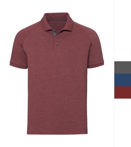 Russell Europe Herren Poloshirt Denim Look HD Raglan bedruckbar R-565M-0 NEU