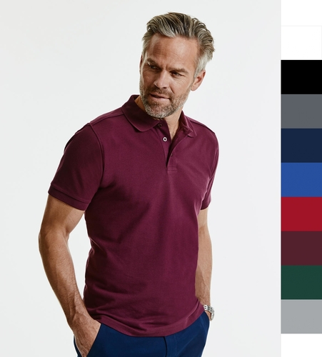 Russell Europe Herren Tailored Stretch Poloshirt Basic Fashion R-567M-0 NEU