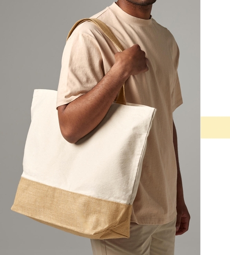 Westford Mill Jute Strand- Einkaufstasche 29L bestickbar Base Canvas Tote XL W452