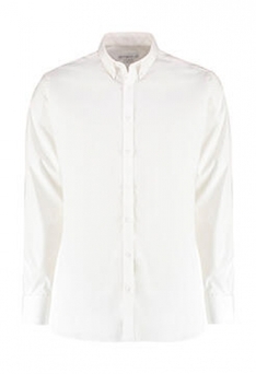 Kustom Kit Herren Slim Fit Stretch Oxford Shirt LS Hemd KK182 NEU 