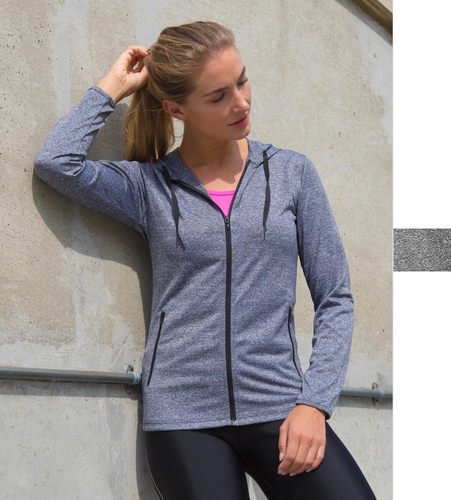 Result Damen leichte Hooded Stretch Tee-Jacket mit Kapuze Full-Zip S277F NEU