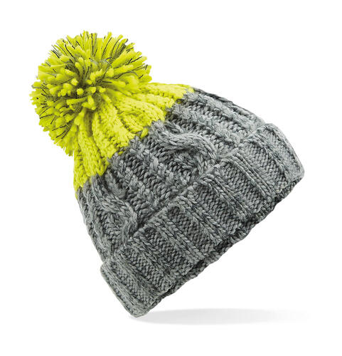 Beechfield Winter Apres Beanie Zopfmuster Innenband Stickm�tze B437 NEU 