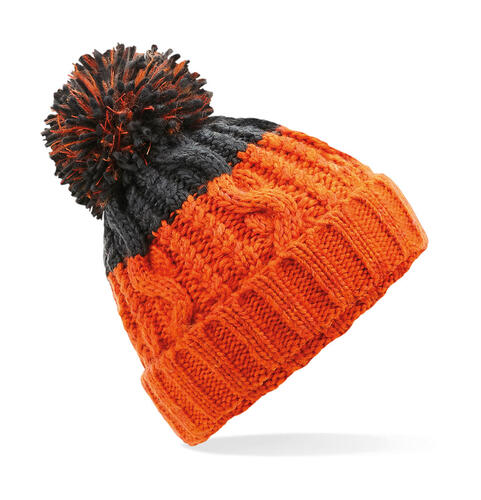 Beechfield Winter Apres Beanie Zopfmuster Innenband Stickm�tze B437 NEU 