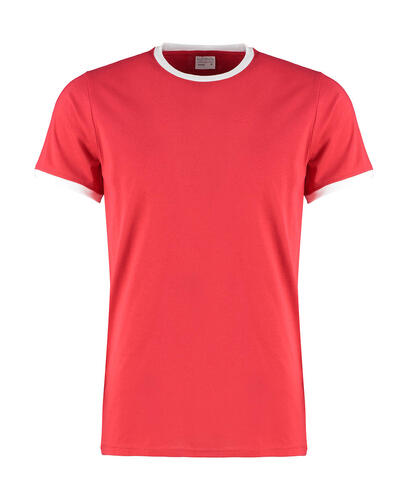 Kustom Kit Herren Fashion Fit Ringer Tee Kontrast Shirt ReLabel KK508 NEU 