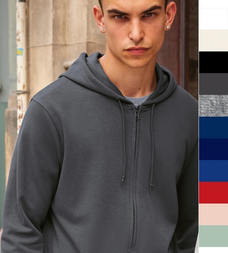 B&C Unisex Herren Damen Organic Zipped Hooded Sweatjacke BIO recycelt WU35B NEU