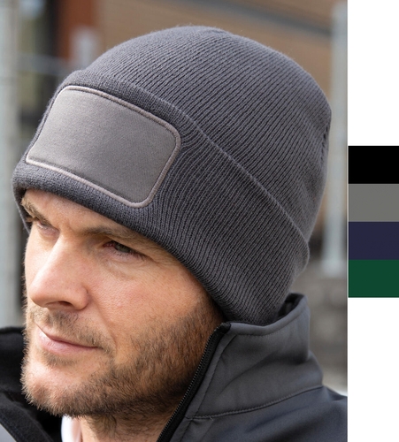 Result Winter Essentials Basic Double Knit Printers Beanie bedruckbar RC027X NEU