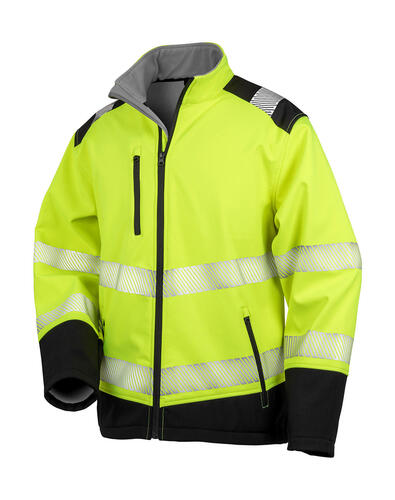 Result Safe-Guard Ripstop Safety Softshell bedruckbar Reflektionsstreifen R476X 