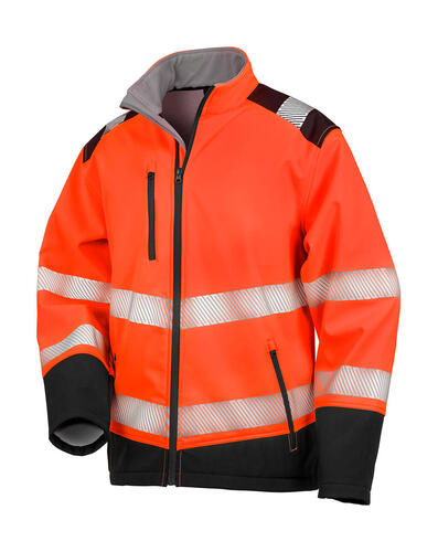 Result Safe-Guard Ripstop Safety Softshell bedruckbar Reflektionsstreifen R476X 