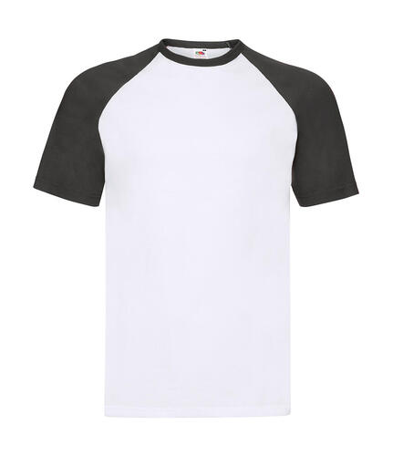 Fruit of the Loom Herren Baseball T-Shirt Baumwolle S-2XL Kontrast 61-026-0 NEU 