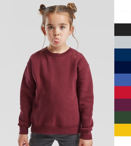 Fruit of the Loom Kinder dicker Pullover Sweatshirt Kids Sweat 62-031-0 NEU