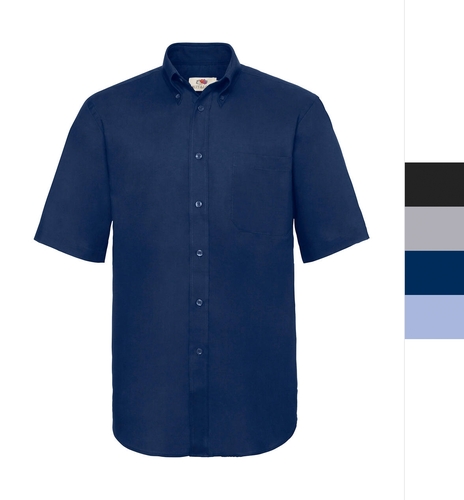 Fruit of the Loom Herren Oxford Hemd Kurzarm Shirt Freizeithemd 65-112-0 NEU