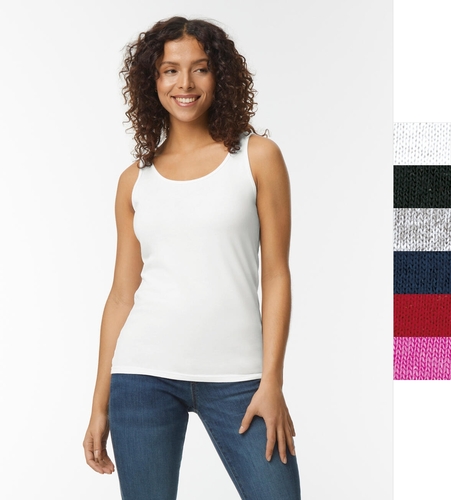 Gildan Damen Tanktop weite Tr�ger Deluxe Softstyle Baumwolle Top 64200L NEU