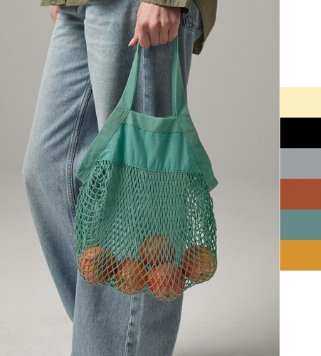 Westford Mill Organic Baumwolle Mini Mesh Grocery Einkaufstasche Fashion W151