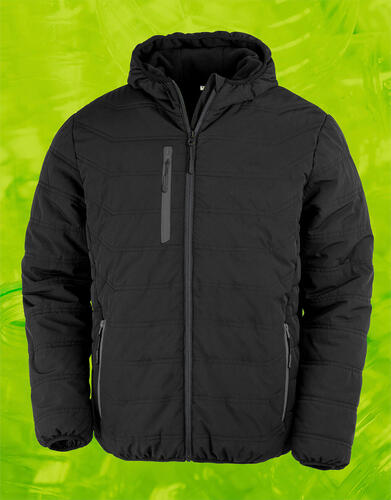 Result Genuine Recycled: Herren Black Compass Padded Winter Jacke R240X NEU 