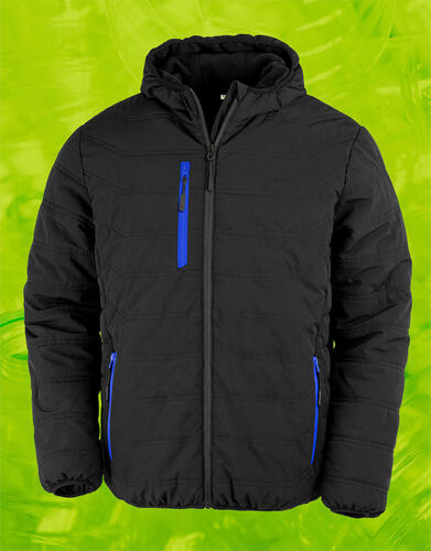 Result Genuine Recycled: Herren Black Compass Padded Winter Jacke R240X NEU 