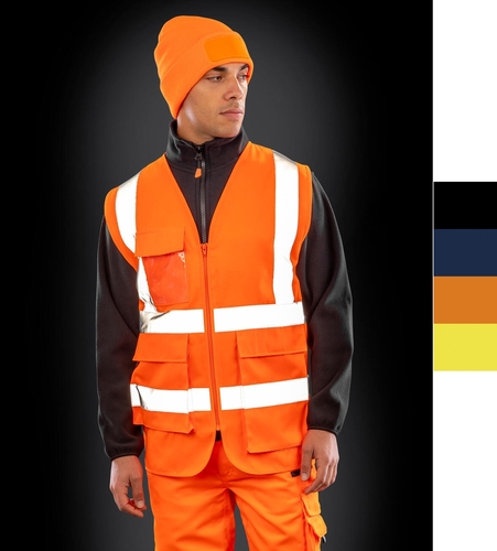 Result Safe-Guard: Herren Sicherheitsweste Heavy Duty Polycotton SecurityR447X