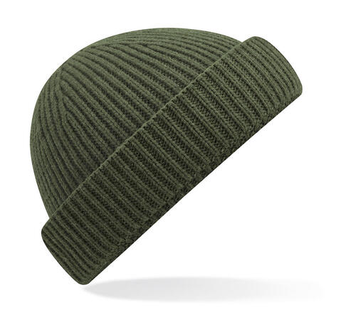 Beechfield: Damen Harbour Beanie Rippstrick breiter Umschlag veredelbar B383R 