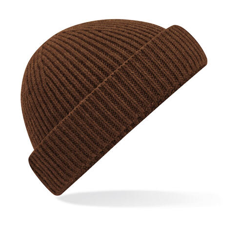 Beechfield: Damen Harbour Beanie Rippstrick breiter Umschlag veredelbar B383R 