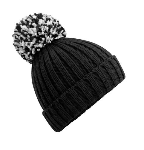 Beechfield: Damen Hygge Beanie Quaste Fellimitation warm Winter Soft Spun B390 