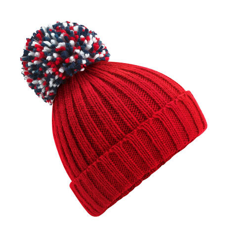 Beechfield: Damen Hygge Beanie Quaste Fellimitation warm Winter Soft Spun B390 
