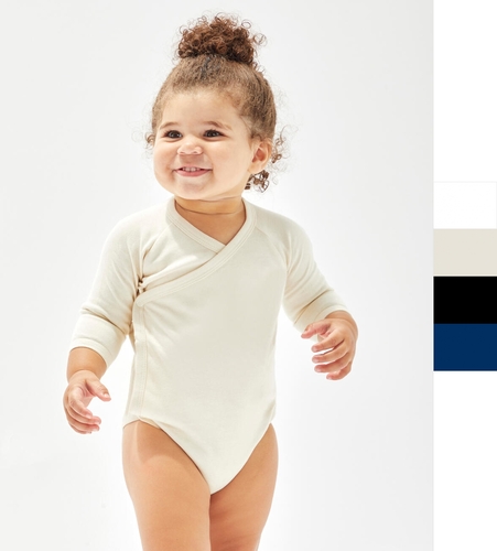 Babybugz: Baby Long Sleeve Kimono Bodysuit Strampler Wickelbody organisch BZ60